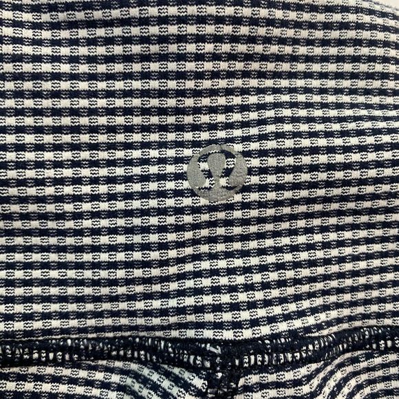 Womens Lululemon Mid Rise Blue White Crop Leggings~Size 6 - Picture 6 of 7
